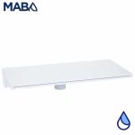 Cascada tipo Natural, PANDA, serie WFALL, PVC (uso rudo), cortina 18", labio 6", conexión inferior 1.5"