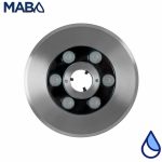 Burbujeadores LED para fuentes peatonales, PANDA, FLUSSO, multicolor, acero inoxidable, 18Watts, 12Vca,180 mm diámetro