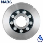 Burbujeadores LED para fuentes peatonales, PANDA, FLUSSO, multicolor, acero inoxidable, 27Watts, 12Vca, 220mm diámetro