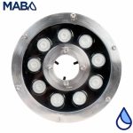 Burbujeadores LED para fuentes no peatonales, PANDA, FLUSSO, multicolor, acero inoxidable,18Watts, 12Vca, 160mm diámetro