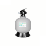 Filtro de arena para piscina construido en plástico reforzado marca PANDA de 16" para un flujo máximo de 35 GPM