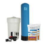 Kit equipo suavizador no ensamblado PURIKOR,2ft³, tanque fibra12"x48", tanque salmuera 100lts, válvula PKVS26T, 2 resina