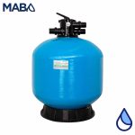 Filtro de arena para piscina construido en fibra de vidrio, MARBLU, marca PANDA, 36", para un flujo máximo de 137 GPM