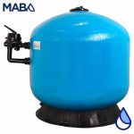 Filtro de arena para piscina construido en fibra de vidrio, MARBLU, marca PANDA, 56", para un flujo máximo de 251 GPM