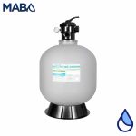 Filtro de arena para piscina construido en plástico reforzado marca PANDA de 19" para un flujo máximo de 40 GPM