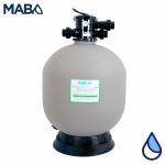 Filtro de arena para piscina construido en plástico reforzado marca PANDA de 31" para un flujo máximo de 98 GPM