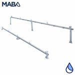 Soporte solar base en aluminio para 4 paneles fotovoltaicos, CONNERA, serie AURA XN