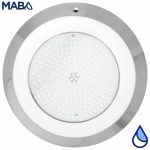 Lámpara LED para piscina, Deluxe, PANDA, blanco frio, 12 Watts, 12 Vca, acero inoxidable 316, diámetro 9"