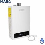 Calentador de paso instantáneo modulante, KASSAI, exterior, gas LP (Propano), 12 lpm, encendido automático, 1 fase, 127v