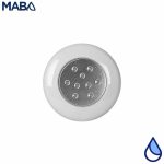 Lámpara LED para piscina, Luminus, PANDA, blanco puro, 9 Watts, 12 Vcd, plástico ABS, diámetro 4"