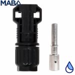 Conector hembra para cable de uso rudo tipo MC4 calibre 8