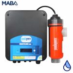 Clorador salino serie SMARTCLORO PLUS, PANDA PURA, produce hasta 35 gramos/hora de cloro, 1 fase, 230 Volts