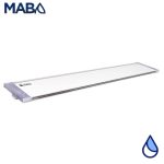 Cascada LED efecto Natural, PANDA, WFALL LED, PVC (uso rudo), cortina 48", labio 6", conexión trasera 1.5"