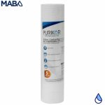 Filtro cartucho de Polipropileno termofusionado marca PURIKOR con dimensiones de 2.5" x 20" para filtrado de 5 micras