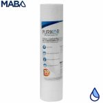 Filtro cartucho de Polipropileno termofusionado marca PURIKOR con dimensiones de 2.5" x 20" para filtrado de 50 micras
