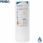 Filtro cartucho de Polipropileno termofusionado marca PURIKOR con dimensiones de 4.5" x 20" para filtrado de 50 micras