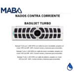 Badujet Turbo pro 1,500 GPM con Rejilla de Acero Inoxidable, Propela con Motor VFD de 4HP.WIFI, Control Remoto y Botonera para Encendido.