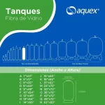 TANQUE AQUEX 13" X 54", 2.5"T AZUL - Imagen 3