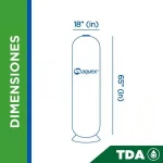 TANQUE AQUEX 18" X 65", 4"T AZUL - Imagen 2