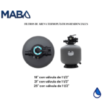 Filtro de arena termoplástico HAX de 25",con válvula de 1 1/2"