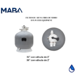 Filtro de arena fibra de vidrio HAX de 32",con válvula de 2"