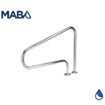 PASAMANOS SENCILLO 48" ACERO INOX. TIPO NARIZ EXTENDIDA