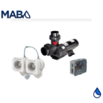 Badu stream II paquete A con 2 boquillas y bomba con motor E-plus de 4 HP Caja de control básica con encendido neumático.Rendimiento 400 GPM 14 PSI