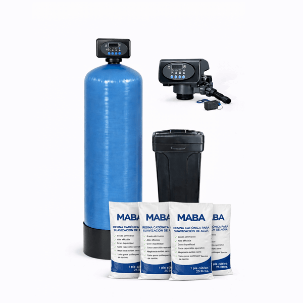 KIT SUAVIZADOR DE RESINA CATIÓNICA 4Ft3 CON VÁLVULA POR DEMANDA 16X65