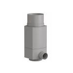 Filtro pluvial automático Downspout plástico  WISY 4" para bajante 4" hasta 70m2